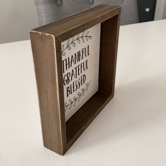 Magnolia Thankful Grateful Blessed Rustic Farmhouse Wood Sign Thanksgiving - Picture 3 of 6